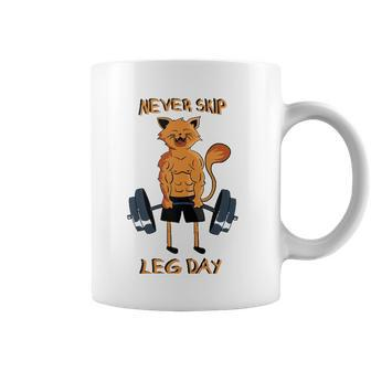 Never Skip Leg Day Bodybuilding Weightlifting Powerlifting Coffee Mug | Mazezy