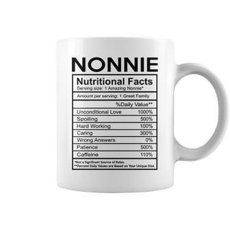 Nonnie Grandma Gift Nonnie Nutritional Facts Coffee Mug - Seseable