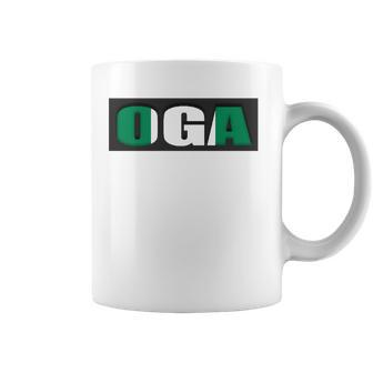 Oga Nigeria Slogan Nigerian Naija Nigeria Flag Coffee Mug | Mazezy