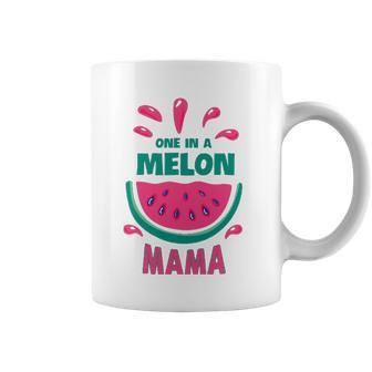 One In A Melon Mama Watermelon Funny Family Matching Mothers Day Coffee Mug | Mazezy