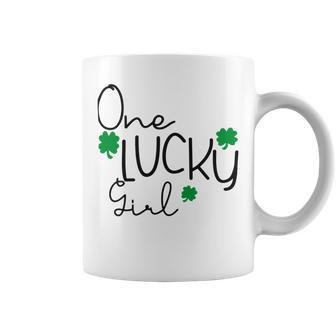 One Lucky Girl Funny St Patrick Day Coffee Mug | Favorety