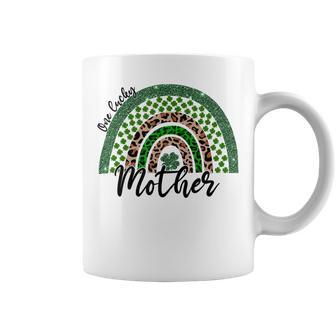 One Lucky Mother Irish Rainbow Leopard St Patricks Day Coffee Mug | Favorety CA