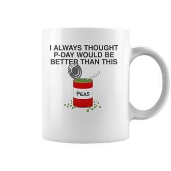 P-Day Funny Lds Missionary Pun Canned Peas P Day Coffee Mug | Mazezy