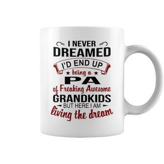 Pa Grandpa Gift Pa Of Freaking Awesome Grandkids Coffee Mug - Seseable