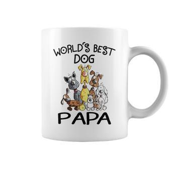 Papa Grandpa Gift Worlds Best Dog Papa Coffee Mug - Seseable