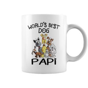 Papi Grandpa Gift Worlds Best Dog Papi Coffee Mug - Seseable