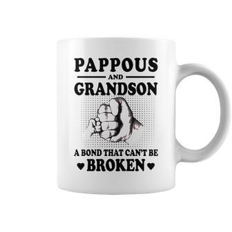 Pappous Grandpa Gift Pappous And Grandson A Bond That Cant Be Broken Coffee Mug - Seseable