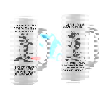Pappous Grandpa Gift Pappous Shark Like A Normal Grandpa But More Awesome Coffee Mug - Seseable