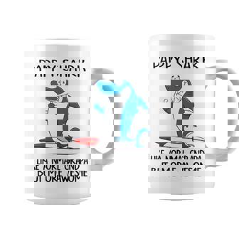 Pappy Grandpa Gift Pappy Shark Like A Normal Grandpa But More Awesome Coffee Mug - Seseable
