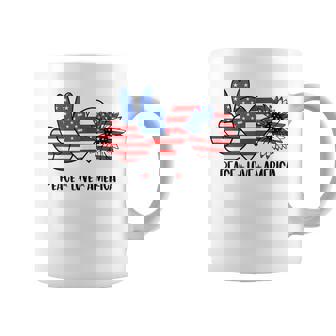 Patriotic 4Th Of July Peace Love America Coffee Mug - Seseable