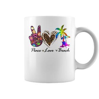 Peace Love Beach Summer Vacation Beach 185 Shirt Coffee Mug | Favorety UK