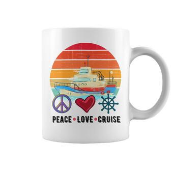 Peace Love Cruising Family Cruise Vacation Matching Gift Coffee Mug | Favorety UK