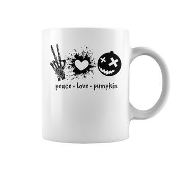 Peace Love Pumpkin Halloween Coffee Mug | Favorety AU