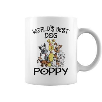 Poppy Grandpa Gift Worlds Best Dog Poppy Coffee Mug - Seseable