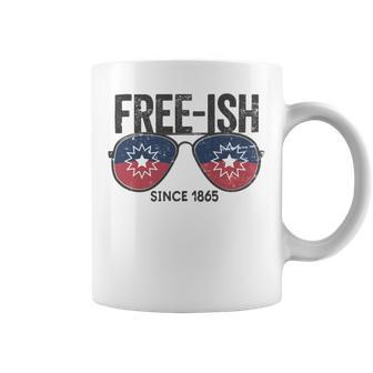 Premium Free-Ish Juneteenth Celebrate Black Freedom Free-Ish 1865 Messy Bun Afro Mom Coffee Mug | Favorety AU