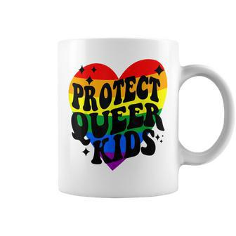 Protect Queer Kids Rainbow Say Gay Pride Month Lgbt Coffee Mug - Seseable