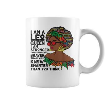 Proud Afro Leo Queen July August Birthday Leo Zodiac Sign Coffee Mug - Seseable