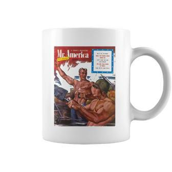 Pulp Librarian A Mans Magazine Mr America Hang On To Your Teeth Coffee Mug | Mazezy