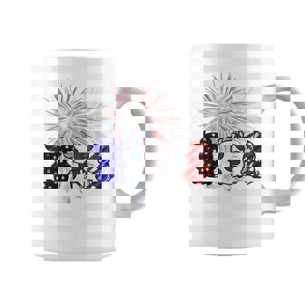 Red White Blue Cow Fireworks Patriotic 4Th Of July Coffee Mug - Seseable