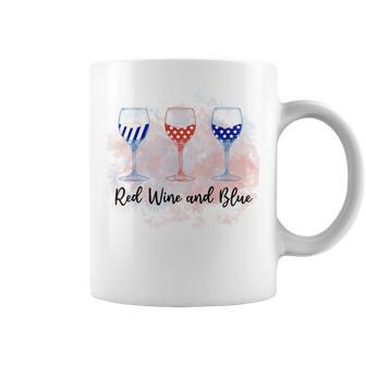 Red Wine Blue 4Th Of July Wine Red White Blue Wine Glasses Coffee Mug | Favorety CA