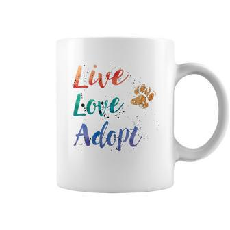Rescue Dog Gifts Live Love Adopt Coffee Mug | Mazezy