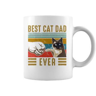 Retro Vintage Best Cat Dad Ever Fathers Day Siamese Cat Coffee Mug | Mazezy