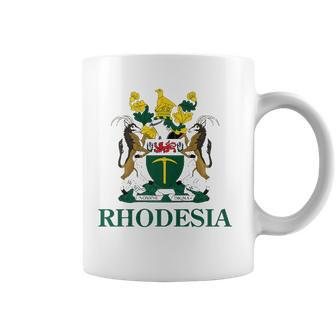 Rhodesia Coat Of Arms Zimbabwe Funny South Africa Pride Gift Coffee Mug | Mazezy