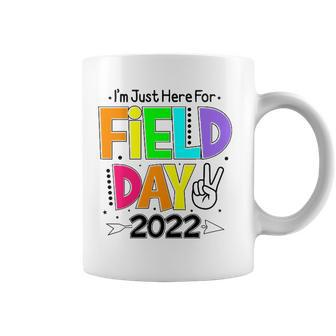 School Field Day Teacher Im Just Here For Field Day 2022 Peace Sign Coffee Mug | Mazezy DE