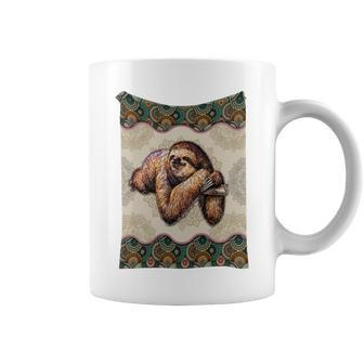 Sloth - Vintage Mandala Coffee Mug - Monsterry CA