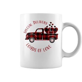 Special Delivery Valentines Car Red Plaid Coffee Mug | Favorety UK