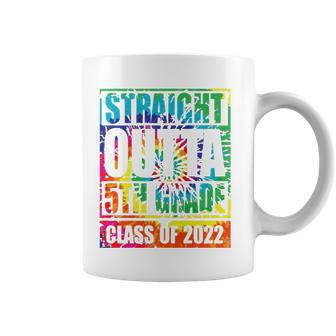 Straight Outta 5Th Grade Class Of 2022 Graduation Tie Dye  Coffee Mug