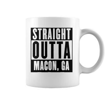 Straight Outta Georgiamacon Home Tee V Neck Coffee Mug | Mazezy