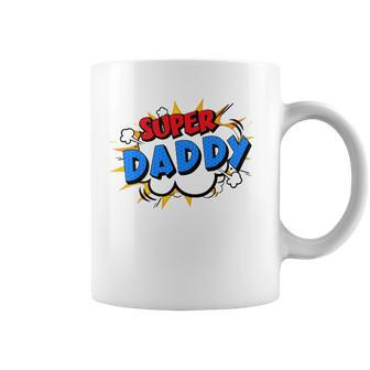 Super Daddy Cartoon Bubble Retro Comic Style Coffee Mug | Mazezy