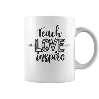 Teach Love Inspire Teacher Appreciation Day Back To School Coffee Mug | Favorety UK