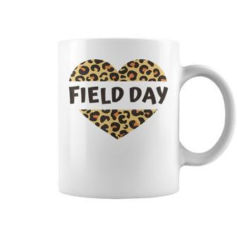 Teachers Field Day Leopard Heart Last Day Of School Kids Men Coffee Mug - Seseable