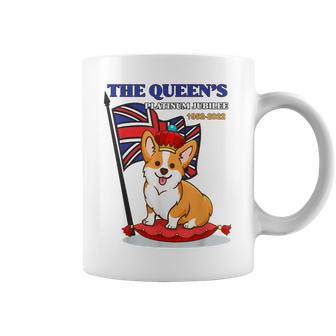 The Queen’S Platinum Jubilee 1952-2022 Corgi Union Jack Coffee Mug | Mazezy