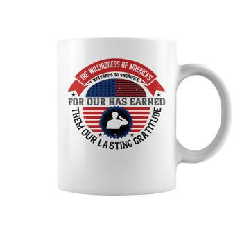 The Willingness Of Americas Veterans To Sacrifice Coffee Mug - Monsterry