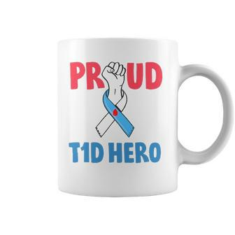 Type 1 Diabetes Awareness Proud Dad T1d Hero Diabetes Dad Coffee Mug | Mazezy