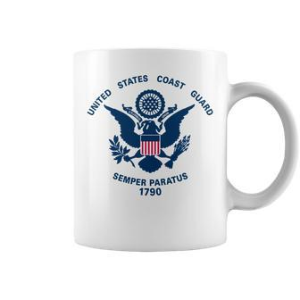 United States Coast Guard Uscg Logo Police Veteran Patriotic Coffee Mug - Seseable