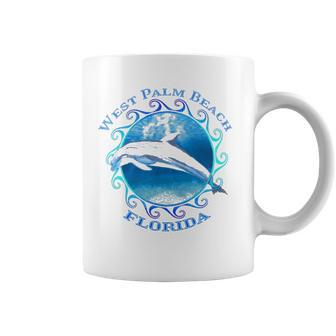 West Palm Beach Florida Vacation Souvenir Dolphin Coffee Mug | Mazezy