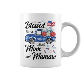 Women 4Th July American Flag Patriotic Blessed Mom Mamaw Coffee Mug | Seseable UK