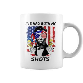 Womens Lincoln 4Th Of July Ive Had Both My Shots Funny Men Women V-Neck Coffee Mug | Mazezy UK