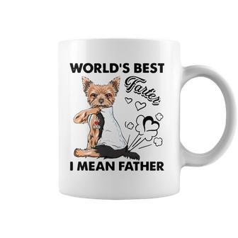 Worlds Best Farter I Mean Fathers Yorkie Dog Dad Coffee Mug | Mazezy