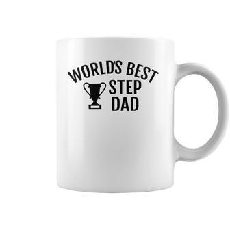 Worlds Best Step Dad Trophy Fathers Day Birthday Gift Coffee Mug | Mazezy