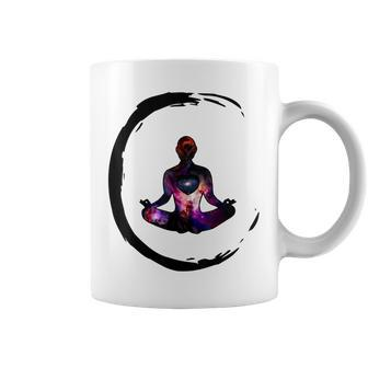 Zen Buddhism Inspired Enso Cosmic Yoga Meditation Art Coffee Mug - Seseable