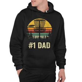 1 Dad Disc Golf Gift Number One Father Frisbee Golfing Disk Hoodie - Seseable