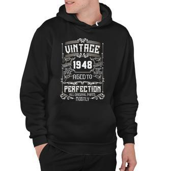 1948 Birthday Gift 1948 Aged To Perfection All Original Parts Hoodie - Seseable