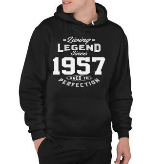 1957 Birthday Gift Living Legend Since 1957 Aged To Perfection Hoodie - Seseable