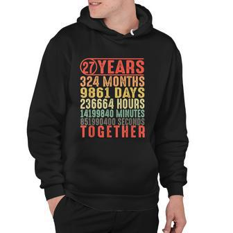 27 Year Wedding Anniversary Gifts For Her Him Couple Hoodie - Monsterry AU