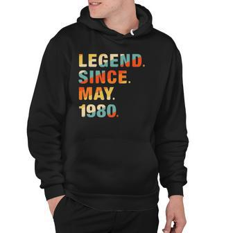 42Nd Birthday Gifts 42 Years Old Legend Since May 1980 Gift Hoodie | Mazezy